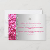 Invitation Célébration de l'eiffel de la parties scintillant/ (Dos)