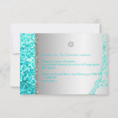 Invitation Célébration de l'eiffel de la parties scintillant/ (Dos)