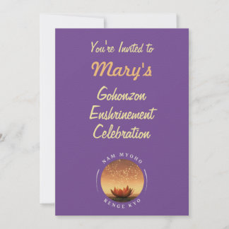 Invitation Célébration de l'enchantement customisée SGI Gohon