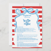 Invitation Célébration de l'enterrement de vie de jeune fille (Dos)