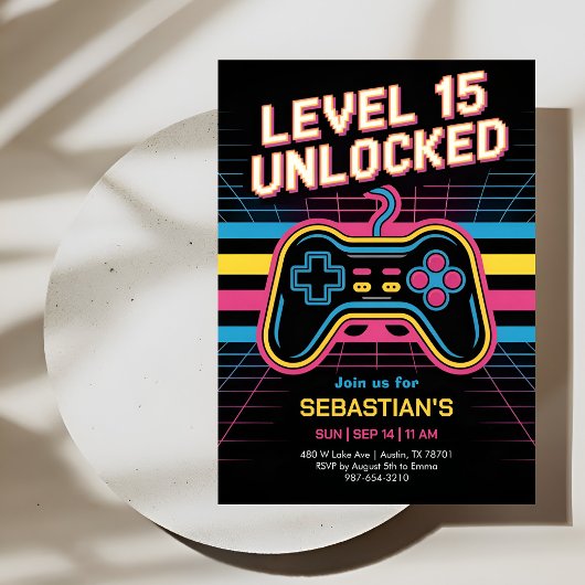 Invitation Célébration de l'équipe de gamers épiques