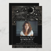 Invitation Célébration de l'étoile tombée de la vie funéraire (Devant / Derrière)