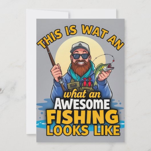 Invitation Célébration de l'excitation des aventures de pêche (Devant)