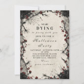 Invitation Célébration de l'Halloween Rose gothique (Devant)