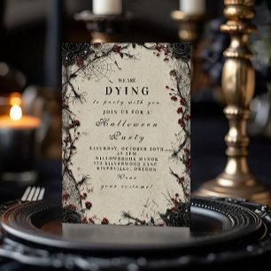 Invitation Célébration de l'Halloween Rose gothique