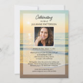 Invitation Célébration de Life Beach Thème Photo Funérailles (Devant)