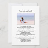 Invitation Célébration de Life Beach Thème Photo Funérailles (Dos)