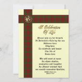 Invitation Célébration de l'invitation à l'homme pour commémo (Devant)