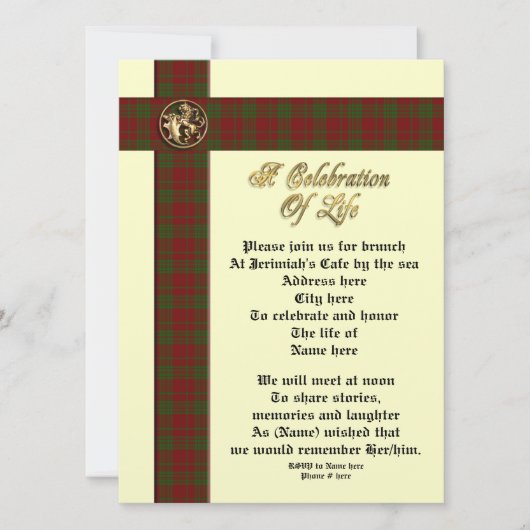 Invitation Célébration de l'invitation à l'homme pour commémo (Devant)