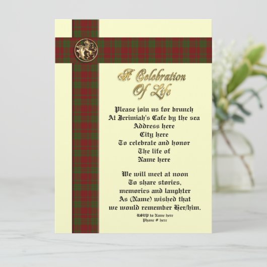 Invitation Célébration de l'invitation à l'homme pour commémo (Debout devant)