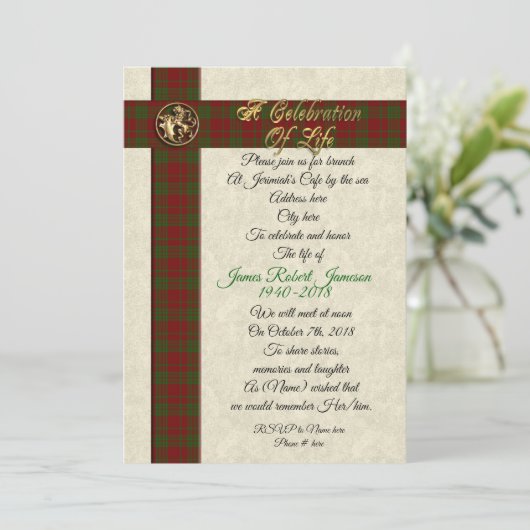 Invitation Célébration de l'invitation à l'homme pour commémo (Debout devant)