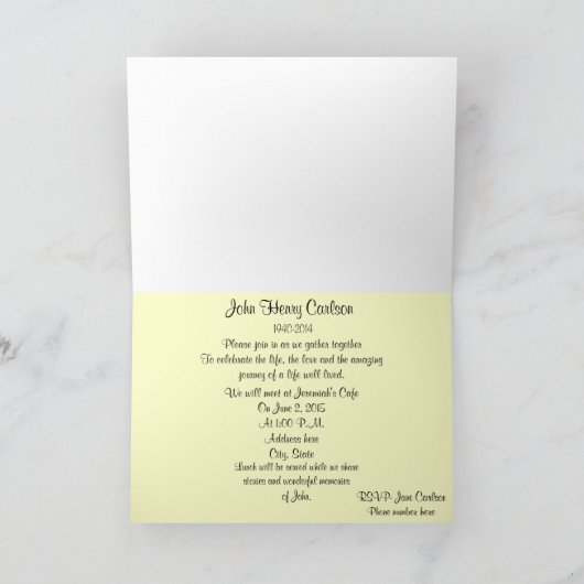 Invitation Célébration de l'invitation commémorative Sunrise (Intérieur)