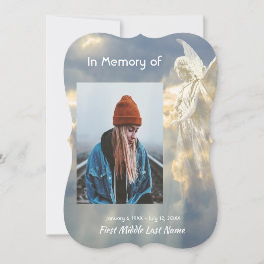 Invitation Célébration de l'Invitation de vie Angel Sky Cloud (Devant)