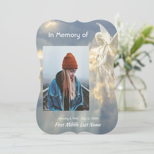 Invitation Célébration de l'Invitation de vie Angel Sky Cloud (Debout devant)