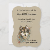 Invitation Célébration de l'Invitation de vie de l'aquarelle  (Dos)