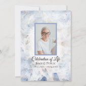 Invitation Célébration de l'oeillet bleu teinté de la vie fun (Devant)