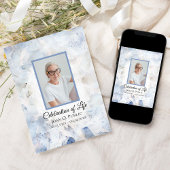 Invitation Célébration de l'oeillet bleu teinté de la vie fun