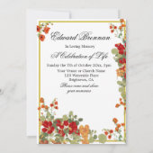 Invitation Célébration de l'or floral du Mémorial funéraire (Dos)