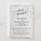 Invitation Célébration de mariage au poteau en bois rustique  (Devant)