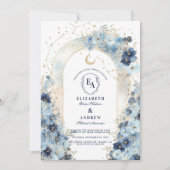 Invitation Célébration de mariage bohème luxe céleste (Devant)
