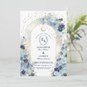Invitation Célébration de mariage bohème luxe céleste (Debout devant)