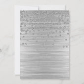 Invitation Célébration de mariage Chic Diamants Argent (Dos)