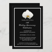 Invitation Célébration de Mariage de 50 ans d'Orchidée Blanch (Devant / Derrière)