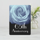 Invitation Célébration de mariage de 65 ans Rose bleu ciel A0 (Debout devant)