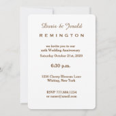 Invitation Célébration de mariage de 65 ans Rose bleu ciel A0 (Dos)