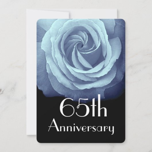 Invitation Célébration de mariage de 65 ans Rose bleu ciel A0 (Devant)
