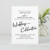 Invitation Célébration de mariage de calligraphie moderne ave (Debout devant)