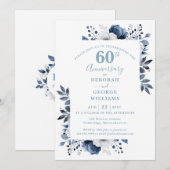 Invitation Célébration de mariage de diamant 60 ans d'anniver (Devant / Derrière)