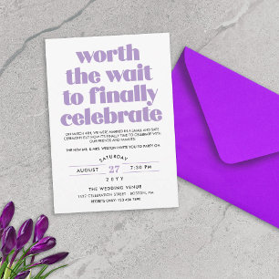 Invitation Célébration de mariage de la suite Purple Worth th
