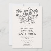 Invitation Célébration de mariage de plage pour toujours (Devant)
