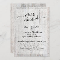 Célébration de mariage de poteau en bois patiné ru