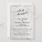 Invitation Célébration de mariage de poteau en bois rustique  (Devant)