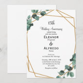 Invitation Célébration de mariage de verdure d'émeraude moder (Devant / Derrière)