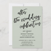 Invitation Célébration de mariage décontractée Vert sauge (Devant)