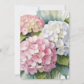 Invitation Célébration de mariage élégante aux hortensias à l (Dos)