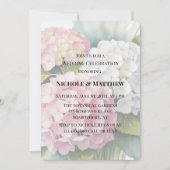 Invitation Célébration de mariage élégante aux hortensias à l (Devant)