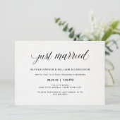 Invitation Célébration de mariage élégante avec une typograph (Debout devant)