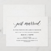 Invitation Célébration de mariage élégante avec une typograph (Devant / Derrière)