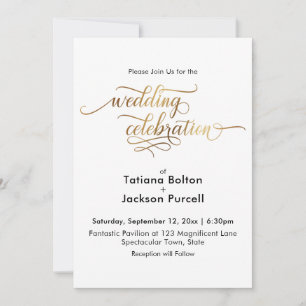 Invitation Célébration de mariage élégante en calligraphie do