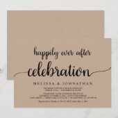 Invitation Célébration de mariage en fuite Happily Ever After (Devant / Derrière)