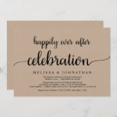 Invitation Célébration de mariage en fuite pour toujours heur (Devant / Derrière)