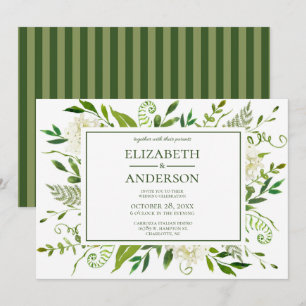 Invitation Célébration de mariage floral d'hortensia blanc