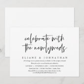 Invitation Célébration de mariage intime et décontracté (Devant / Derrière)