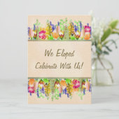 Invitation Célébration de mariage intime florale de printemps (Debout devant)