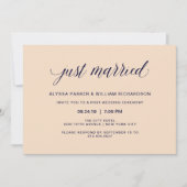 Invitation Célébration de mariage juste mariés de typographie (Devant)