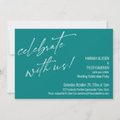 Invitation Célébration de mariage moderne sarcelle avec nous (Devant)